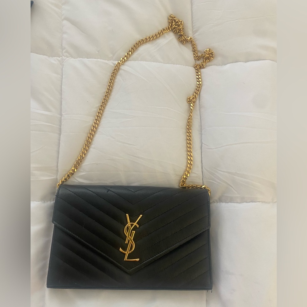 YSL crossbody wallet clutch